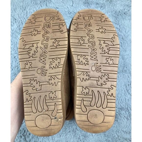 BearPaw Tatum tan suede wool sheepskin boots - Picture 4 of 7